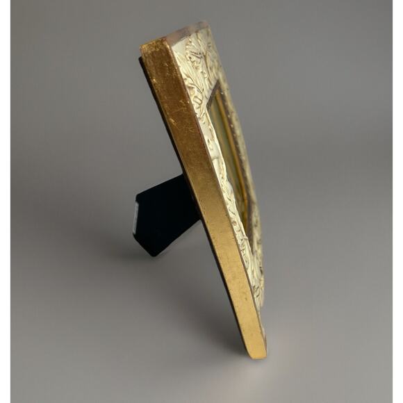 CARR Ceramic Grape Leaves and Vine Picture Frame 4x4 inches Tuscan Embossed VTG - Picture 5 of 8